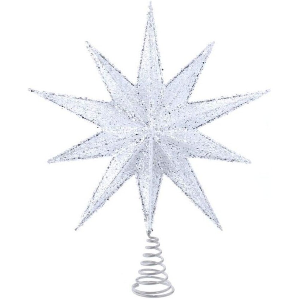 Kurt Adler 18-Inch Silver Bethlehem Star Treetop